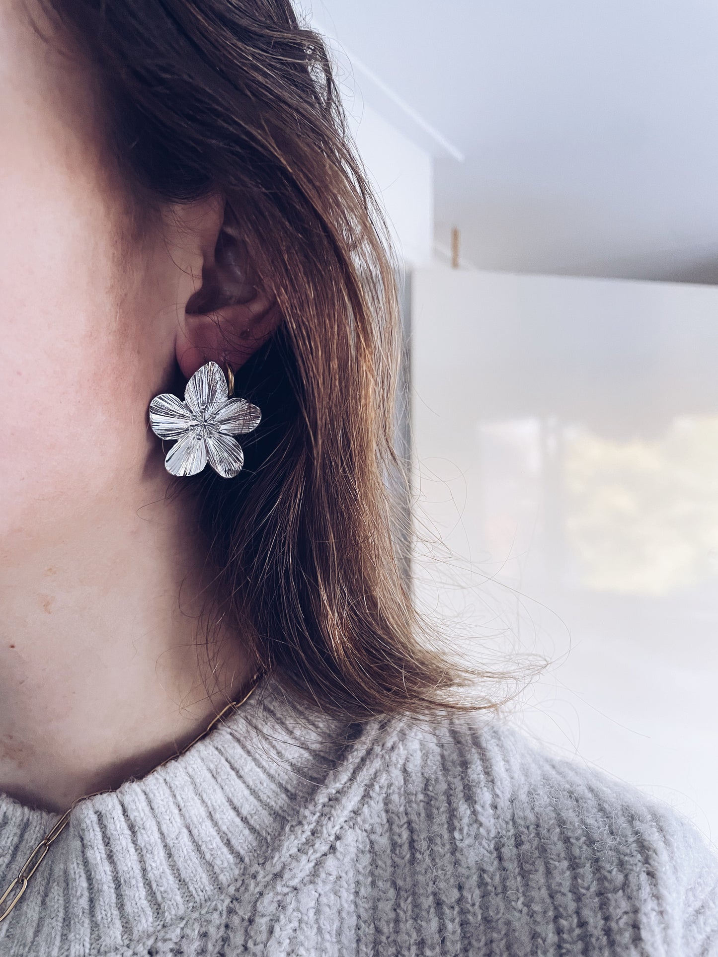 Bloom Earring zilver