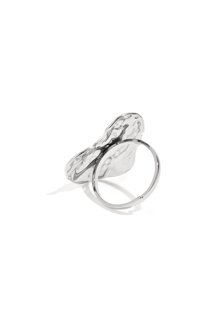 Soft heart ring zilver