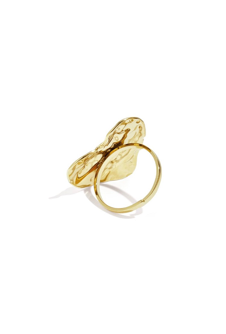 Soft heart ring gold